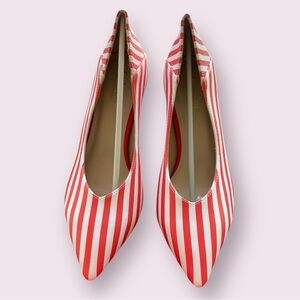 Catherine Malandrino Red and White Striped Flats